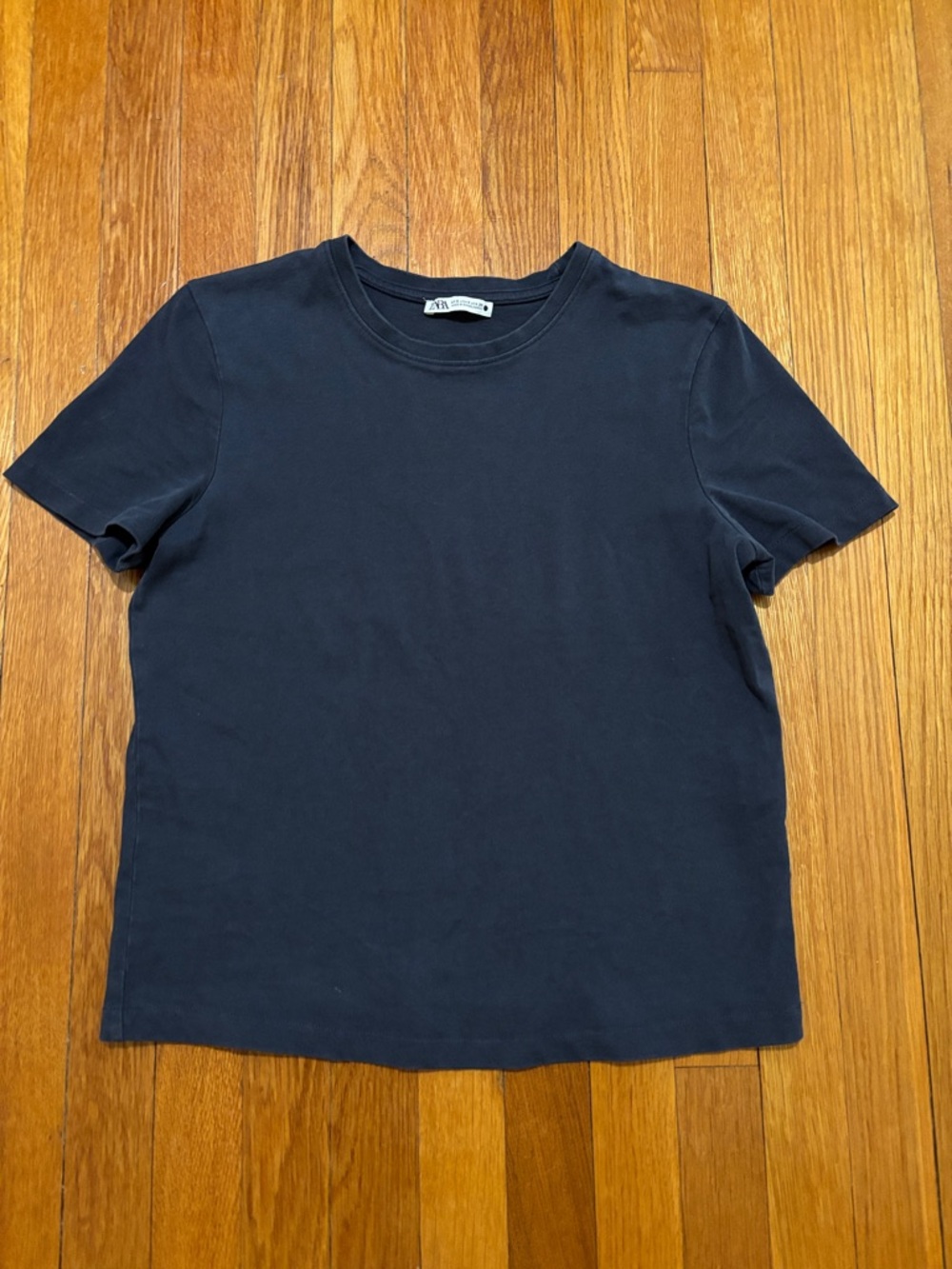 Zara Dark Navy Crewneck Tee